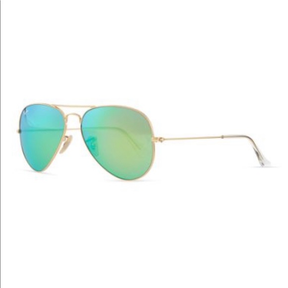 Ray ban aviator gold frame/green mirror lens - Picture 1 of 5